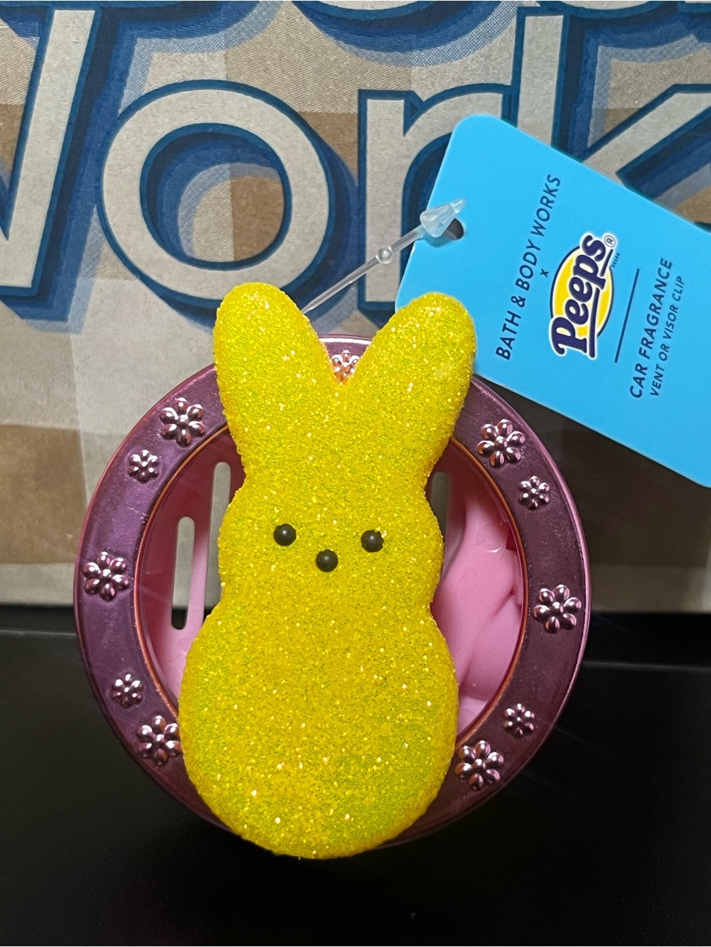 Bath & Body Works Yellow Car Fragrance Vent Clip peeps